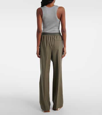 Weite High-Rise-Hose aus Schurwolle | Loewe