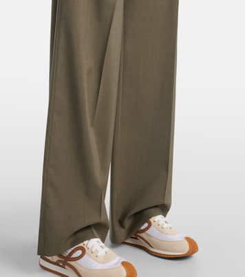 Weite High-Rise-Hose aus Schurwolle | Loewe