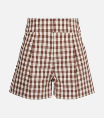 Shorts Haina in seersucker a quadri | Veronica Beard