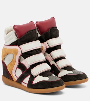 Bekett suede and leather wedge sneakers | Isabel Marant