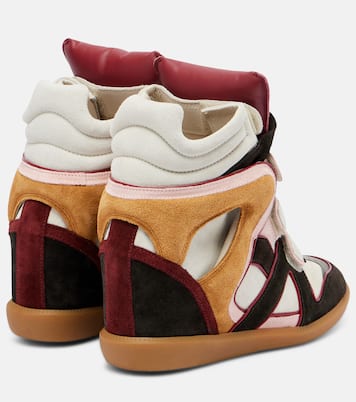 Bekett suede and leather wedge sneakers | Isabel Marant