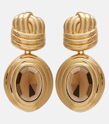 Crystal-embellished drop earrings | Self-Portrait