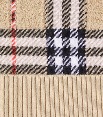 قبعة بيني من الصوف بنقشة مربعات Burberry Check | Burberry Kids