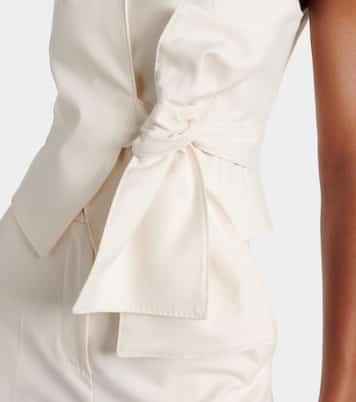 Zampa bow-detail cotton-blend vest | Max Mara