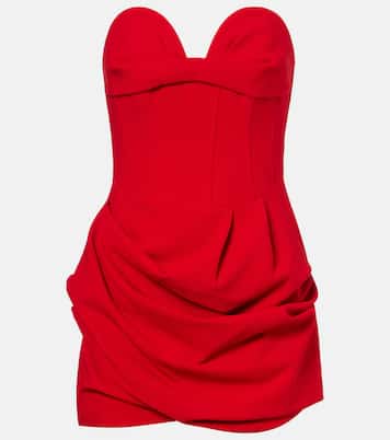 Draped wool-blend bustier dress | Magda Butrym