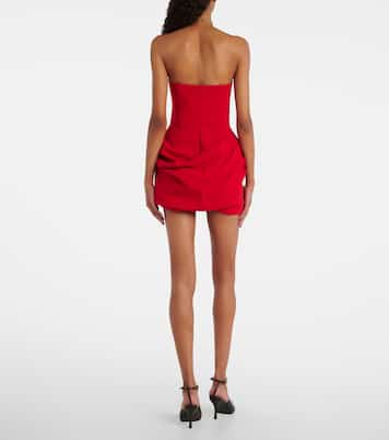 Draped wool-blend bustier dress | Magda Butrym