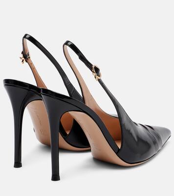 Pointy 105 페이턴트 레더 슬링백 펌프스 | Gianvito Rossi