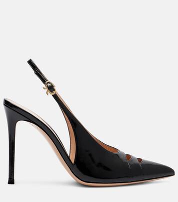 Pointy 105 페이턴트 레더 슬링백 펌프스 | Gianvito Rossi