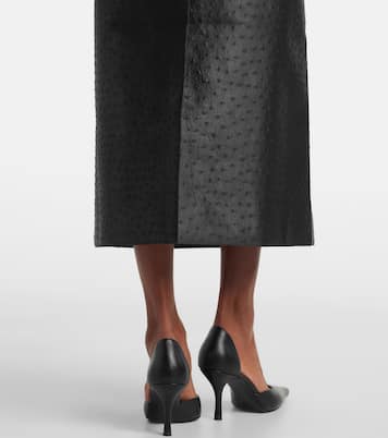 Embossed high-rise midi skirt | Róhe