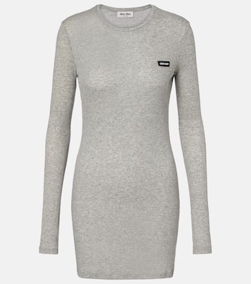 Minikleid aus Baumwoll-Jersey | Miu Miu