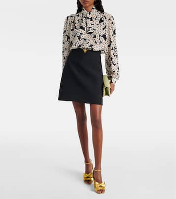 Minirock VGold aus Crepe Couture | Valentino