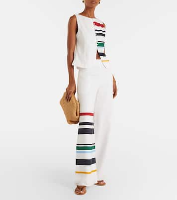 Toya striped linen wide-leg pants | Cala de la Cruz