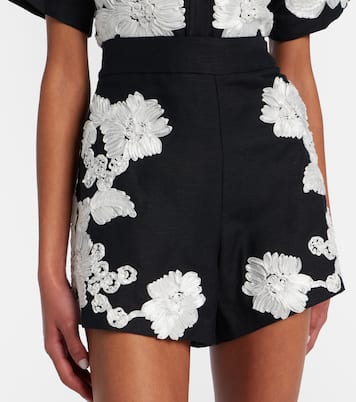 Short brodé Sammi en lin mélangé | Simkhai