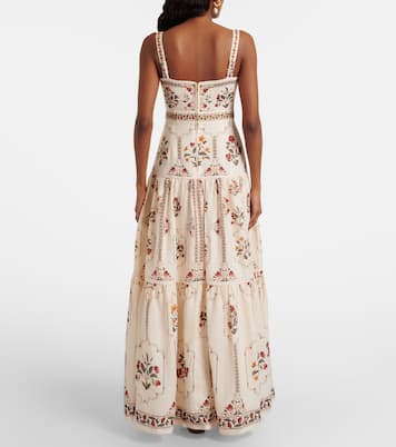 Floral linen maxi dress | Agua by Agua Bendita