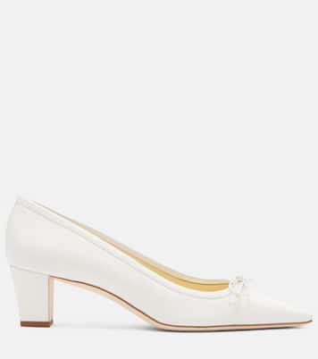 Martebal 50 보우 디테일 레더 트리밍 펌프스 | Manolo Blahnik