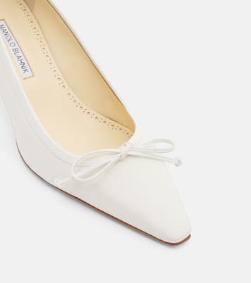Martebal 50 보우 디테일 레더 트리밍 펌프스 | Manolo Blahnik