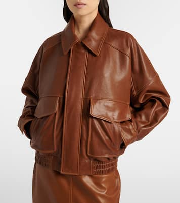 Chaqueta Runa de piel | Nour Hammour