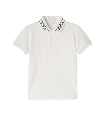 Logo cotton-blend piqué polo shirt | Gucci Kids