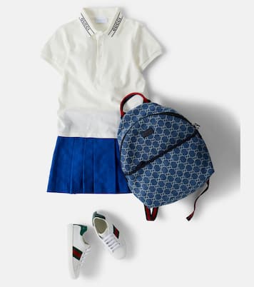 Logo cotton-blend piqué polo shirt | Gucci Kids