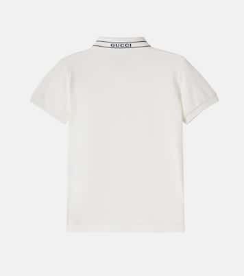 Logo cotton-blend piqué polo shirt | Gucci Kids
