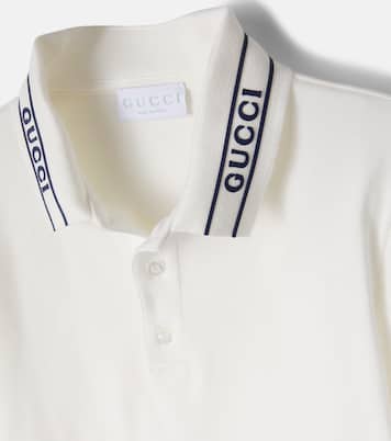Logo cotton-blend piqué polo shirt | Gucci Kids