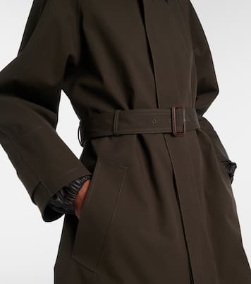 Leather-trimmed trench coat | Bottega Veneta