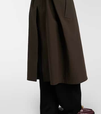 Leather-trimmed trench coat | Bottega Veneta