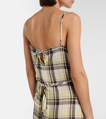 Evelyn plaid gauze slip dress | Proenza Schouler