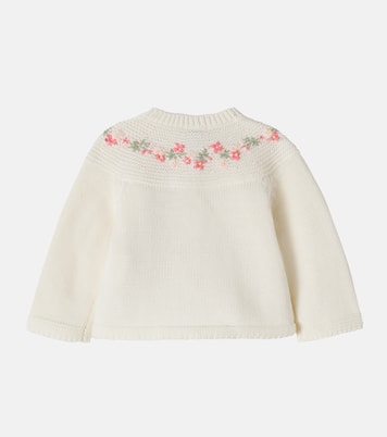 Baby embroidered cotton cardigan | Pepa London