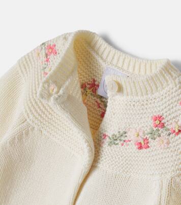 Baby embroidered cotton cardigan | Pepa London