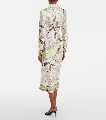 Belted printed silk midi dress | Tory Burch