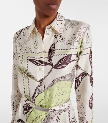 Belted printed silk midi dress | Tory Burch