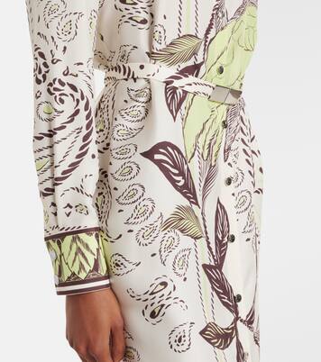 Belted printed silk midi dress | Tory Burch