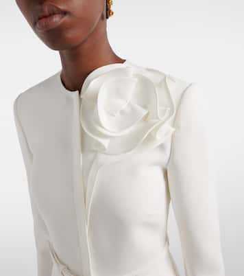 Floral-appliqué crêpe jacket | Roland Mouret