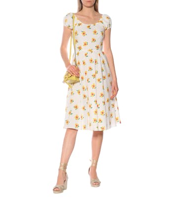 Abito midi Mariette a stampa in cotone | Caroline Constas