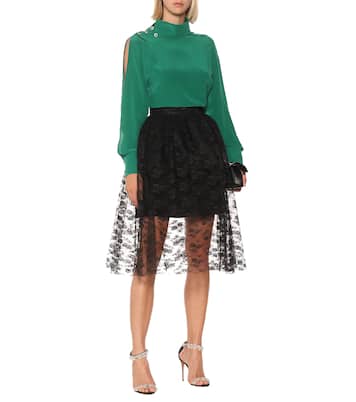 Falda midi de encaje | Christopher Kane