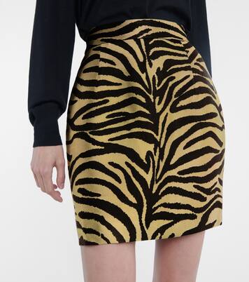 Eiko zebra-print jacquard miniskirt | Khaite
