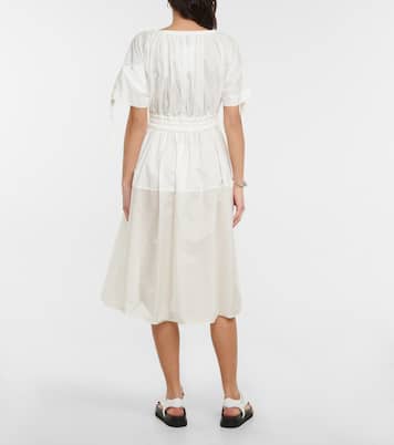 Cotton gabardine and nylon midi dress | Moncler