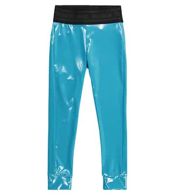 Leggings in vinile con logo | Balmain Kids