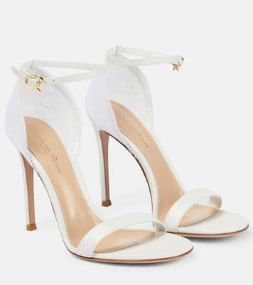 Sandalen aus Leder mit Spitze | Gianvito Rossi