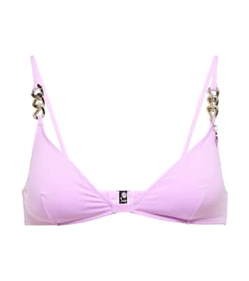 Chain-trimmed triangle bikini top | Stella McCartney