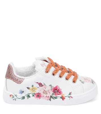 Sneakers in pelle con glitter | Monnalisa