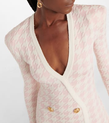 Houndstooth terry jacquard minidress | Balmain