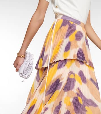 Aetna printed pleated midi skirt | Altuzarra