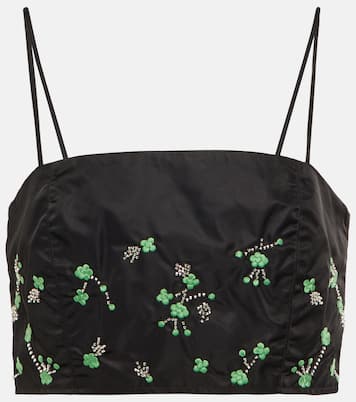 Beaded crop top | Ganni