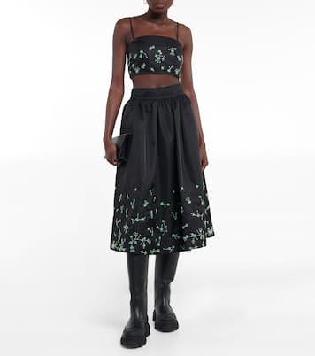 Beaded crop top | Ganni