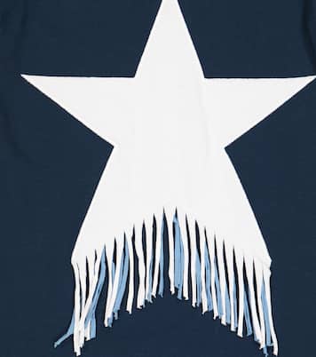 Star fringed cotton jersey T-shirt dress | Stella McCartney Kids