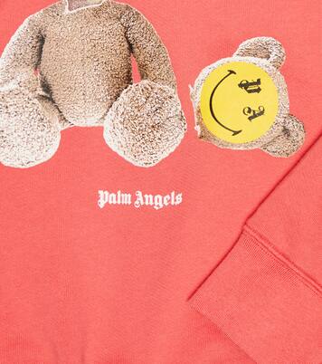 x Smiley - Felpa in jersey di cotone con stampa | Palm Angels Kids