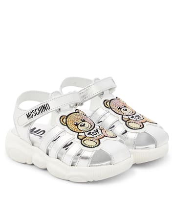 Sandali in pelle metallizzata | Moschino Kids