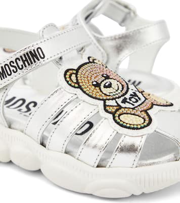 Sandali in pelle metallizzata | Moschino Kids